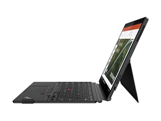 Lenovo ThinkPad X12 Detachable Gen 2 21LK - Tablette - avec clavier détachable - Intel Core Ultra 5 - 134U / jusqu'à 4.4 GHz - vPro Enterprise - Win 11 Pro - Intel Graphics - 16 Go RAM - 512 Go SSD TCG Opal Encryption 2, NVMe - 12.3" IPS écran tactile 1920 x 1280 (Full HD Plus) - Wi-Fi 6E, Bluetooth - 4G - noir - clavier : Français - avec 1 an de support Premier Lenovo - 21LK001LFR - Ordinateurs portables