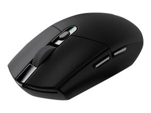 Logitech G G305 - Souris - optique - 6 boutons - sans fil - 2.4 GHz - récepteur sans fil USB - noir - 910-005283 - Souris