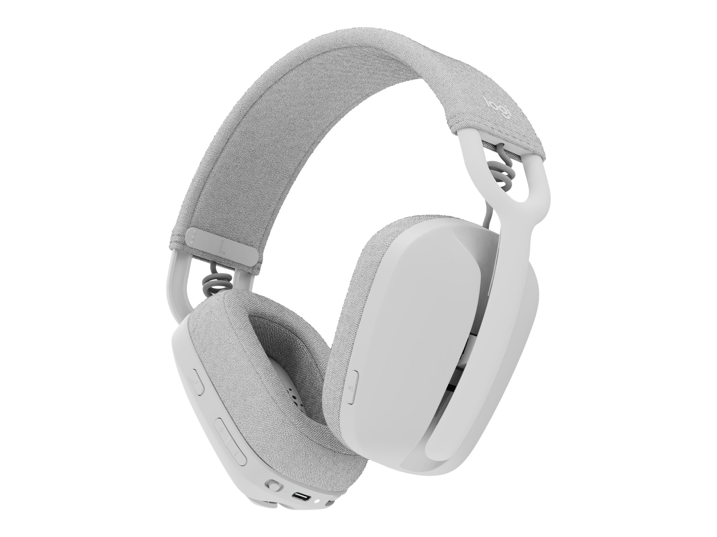 Logitech Zone Vibe 100 - Micro-casque - circum-aural - Bluetooth - sans fil - blanc cassé - 981-001219 - Écouteurs