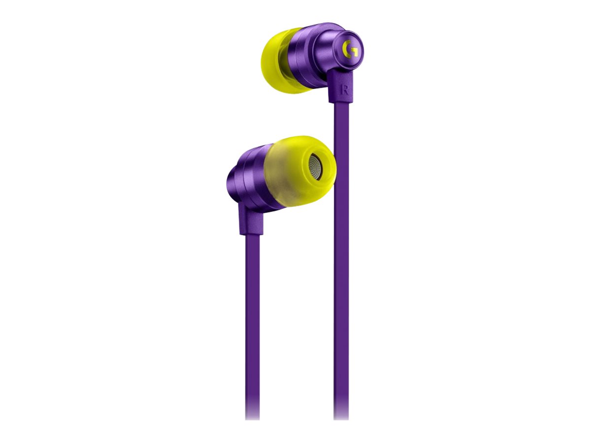 Logitech G G333 - Écouteurs avec micro - intra-auriculaire - filaire - jack 3,5mm - violet - pour Oculus Quest 2 (256 GB), Quest 2 (64 GB) - 981-000936 - Écouteurs