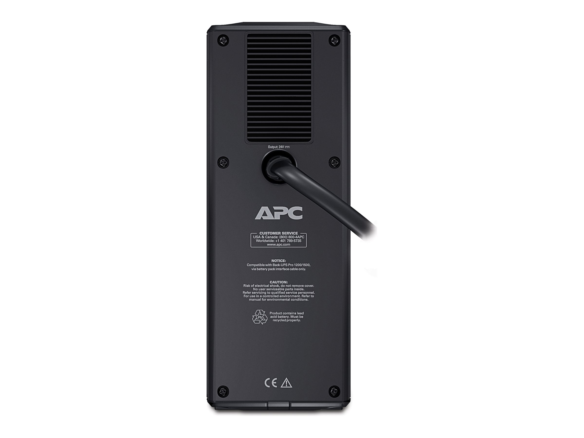 APC Back-UPS Pro Batterie 24V - Boîtier de piles - 12 V - 2 x batterie - Acide de plomb - noir - pour P/N: BR1500, BR1500G, BR1500G-BR, BR1500G-CN, BR1500G-FR, BR1500G-GR, BR1500GI, BR1500I - BR24BPG - Boîtiers d'alimentation