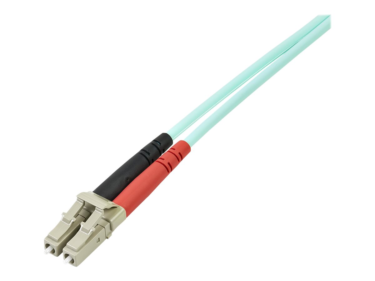StarTech.com 5m Fiber Optic Cable - 10 Gb Aqua - Multimode Duplex 50/125 - LSZH - LC/LC - OM3 - LC to LC Fiber Patch Cable - Cordon de raccordement - LC multi-mode (M) pour LC multi-mode (M) - 5 m - fibre optique - duplex - 50 / 125 microns - turquoise - pour P/N: MASFP10GBSR, SFP10GBLRMST, SFP10GBSRST, SFP10GSRSST, SFP10GSRXST, SV565FXHD4KU - A50FBLCLC5 - Câblesenfibres