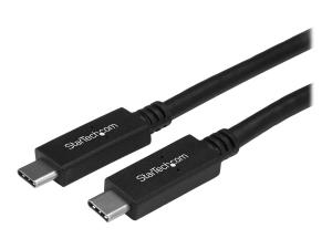 StarTech.com Câble USB 3.1 USB-C vers USB-C de 1 m - Cordon USB C vers C - Mâle / Mâle - Noir - Câble USB - 24 pin USB-C (M) pour 24 pin USB-C (M) - USB 3.1 - 1 m - noir - pour P/N: HB31C2A2CME, HB31C3A1CME, M2E1BRU31C, PEXUSB311AC3, SV211HDUC, SV221HUC4K - USB31CC1M - Câbles USB