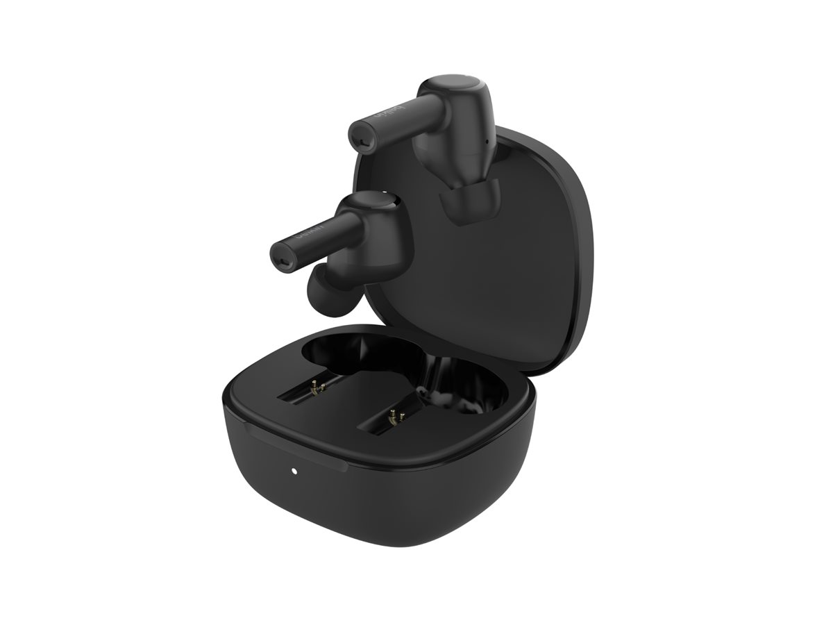 Belkin SoundForm Pulse - Écouteurs sans fil avec micro - intra-auriculaire - Bluetooth - Suppresseur de bruit actif - noir - AUC007BTBLK - Écouteurs