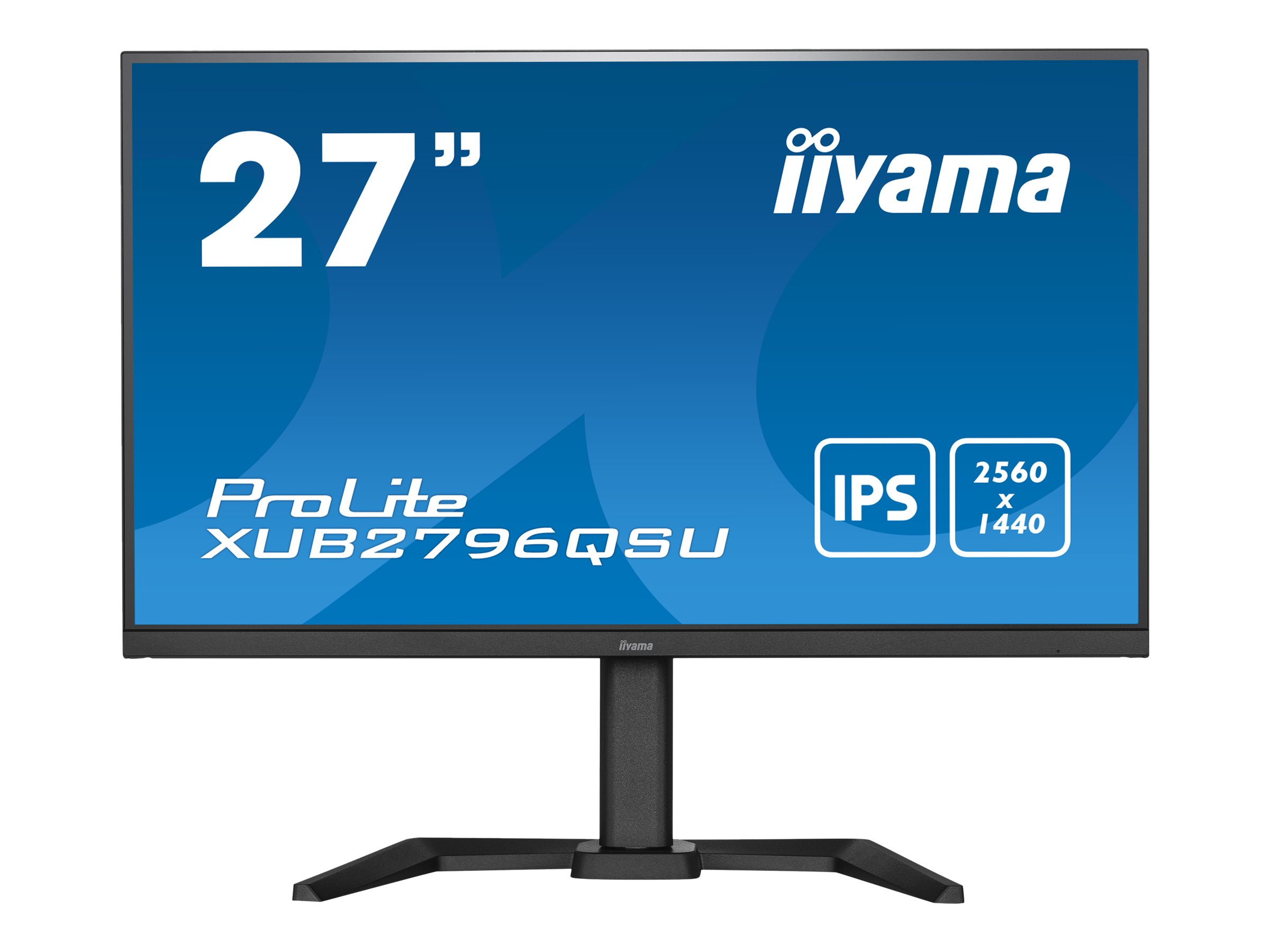 iiyama ProLite XUB2796QSU-B5 - Écran LED - 27" - 2560 x 1440 WQHD @ 75 Hz - IPS - 250 cd/m² - 1000:1 - 1 ms - HDMI, DisplayPort - haut-parleurs - noir mat - XUB2796QSU-B5 - Écrans d'ordinateur