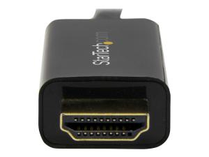 StarTech.com Câble adaptateur Mini DisplayPort vers HDMI de 2 m - Convertisseur Mini DP vers HDMI avec câble intégré - M/M - 4K - Noir - Câble adaptateur - Mini DisplayPort mâle pour HDMI mâle - 2 m - noir - support 4K - MDP2HDMM2MB - Accessoires pour téléviseurs