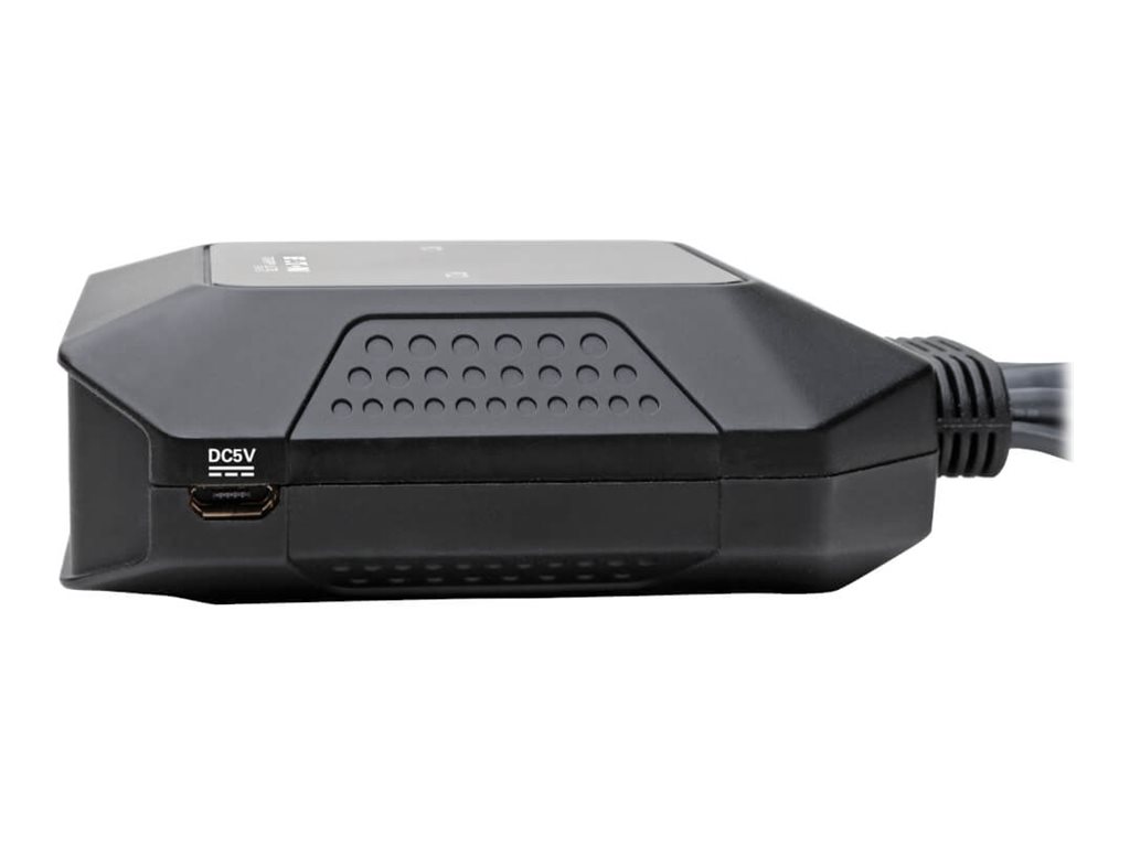 Eaton - Commutateur écran-clavier-souris/audio/USB - 2 x KVM / audio / USB - 1 utilisateur local - de bureau - B032-DPUA2 - Commutateurs KVM