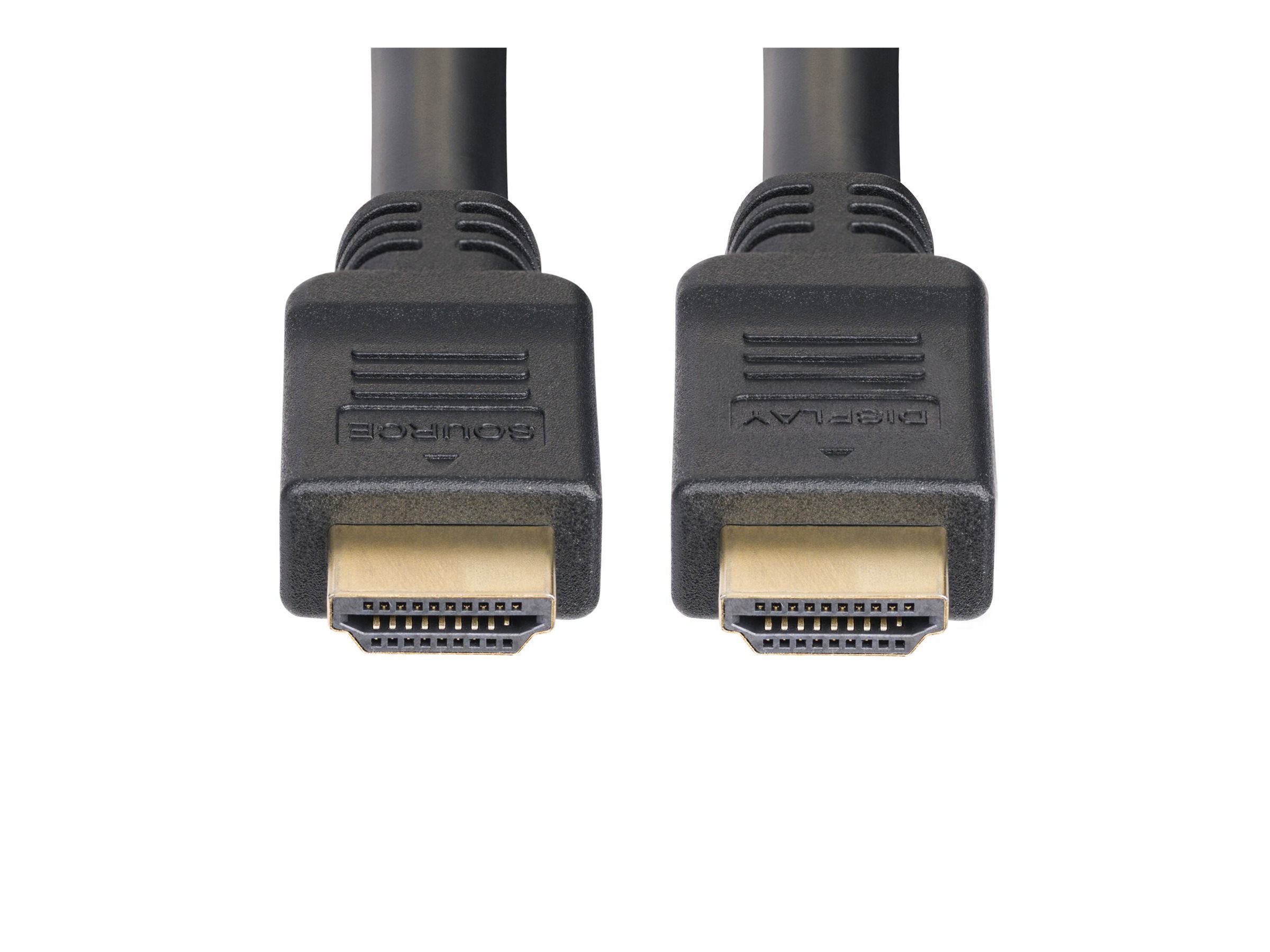 StarTech.com 15m Active HDMI 2.0 Cable, CMP, Plenum Rated, 4K 60Hz - High Speed - câble HDMI - HDMI mâle pour HDMI mâle - 15 m - blindé - noir - actif, Unidirectionnel, support pour 4K60Hz, prise en charge de HDR10 - HD2AP-15M-HDMI-CABLE - Accessoires pour systèmes audio domestiques