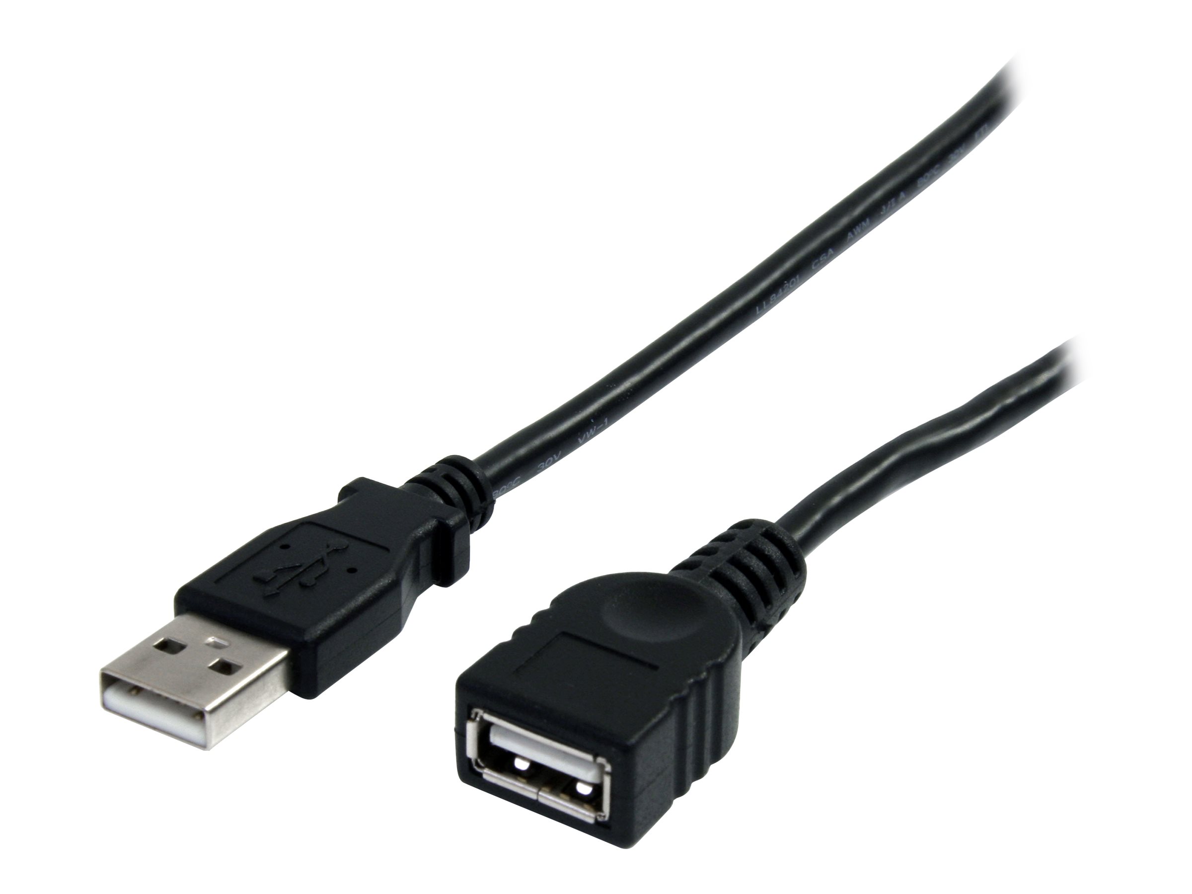 StarTech.com Câble d'extension USB Type-A de 3 m - M/F - Rallonge USB-A - Noir (USBEXTAA10BK) - Rallonge de câble USB - USB (M) pour USB (F) - USB 2.0 - 3 m - noir - pour P/N: 35FCREADBK3, ICUSB2321F, ICUSB232PRO, ICUSB232V2, LTUB1MBK, MSDREADU2OTG, UUSBOTG - USBEXTAA10BK - Câbles USB