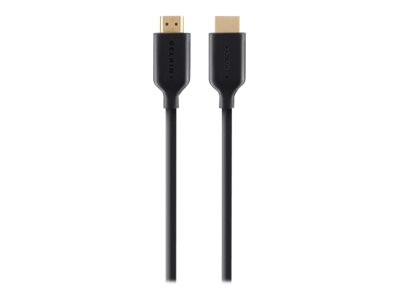 Belkin Câble HDMI haute vitesse avec Ethernet - Câble HDMI avec Ethernet - HDMI mâle pour HDMI mâle - 1 m - support 4K - F3Y021BT1M - Accessoires pour systèmes audio domestiques