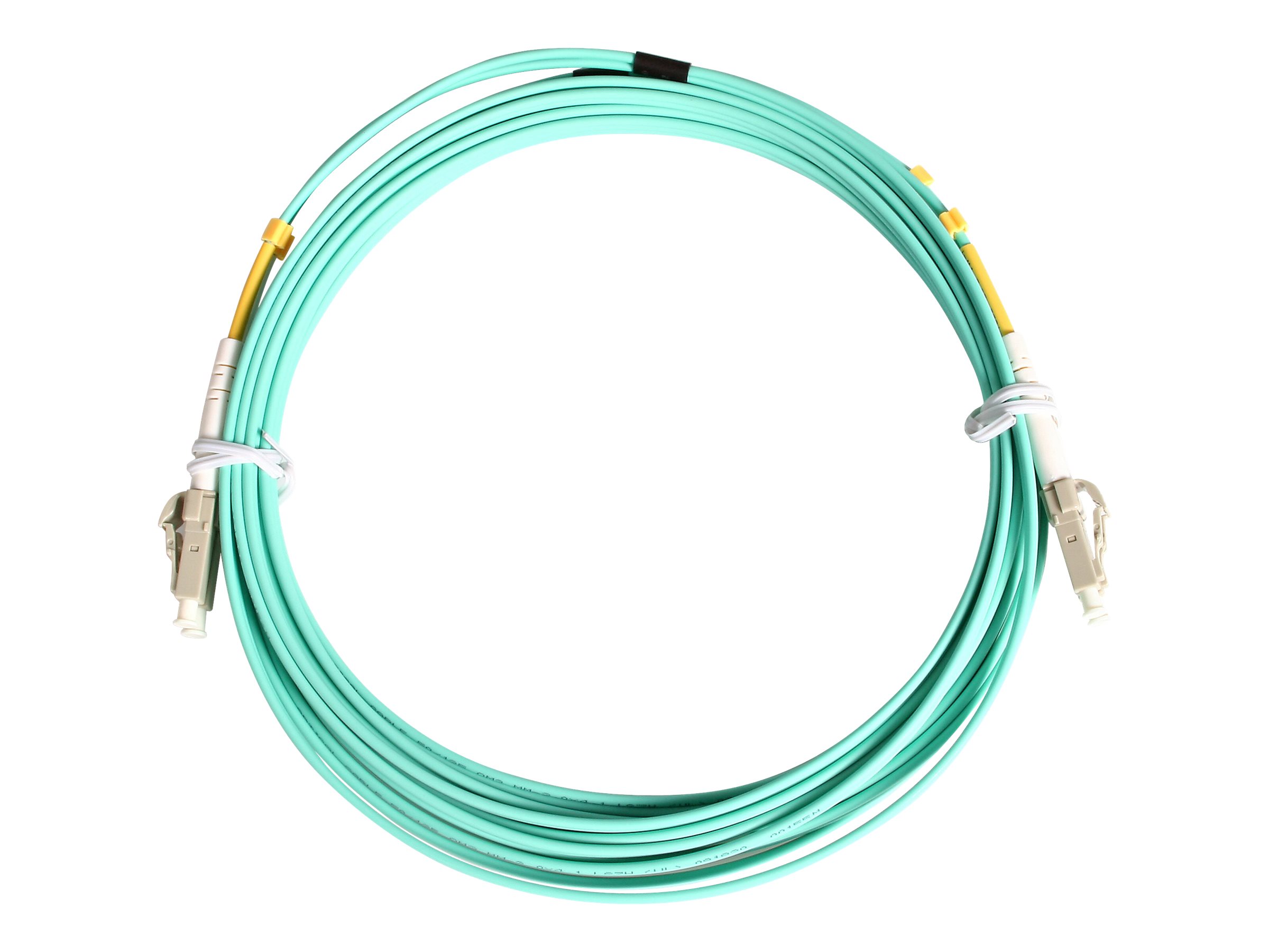 StarTech.com 10m (30ft) LC/UPC to LC/UPC OM3 Multimode Fiber Optic Cable, Full Duplex 50/125Âµm Zipcord Fiber Cable, 100G Networks, LOMMF/VCSEL, <0.3dB Low Insertion Loss - LSZH Fiber Patch Cord - Cordon de raccordement - LC multi-mode (M) pour LC multi-mode (M) - 10 m - fibre optique - duplex - 50 / 125 microns - turquoise - pour P/N: MASFP10GBSR, SFP10GBLRMST, SFP10GBSRST, SFP10GSRSST, SFP10GSRXST, SV565FXHD4KU - A50FBLCLC10 - Câblesenfibres