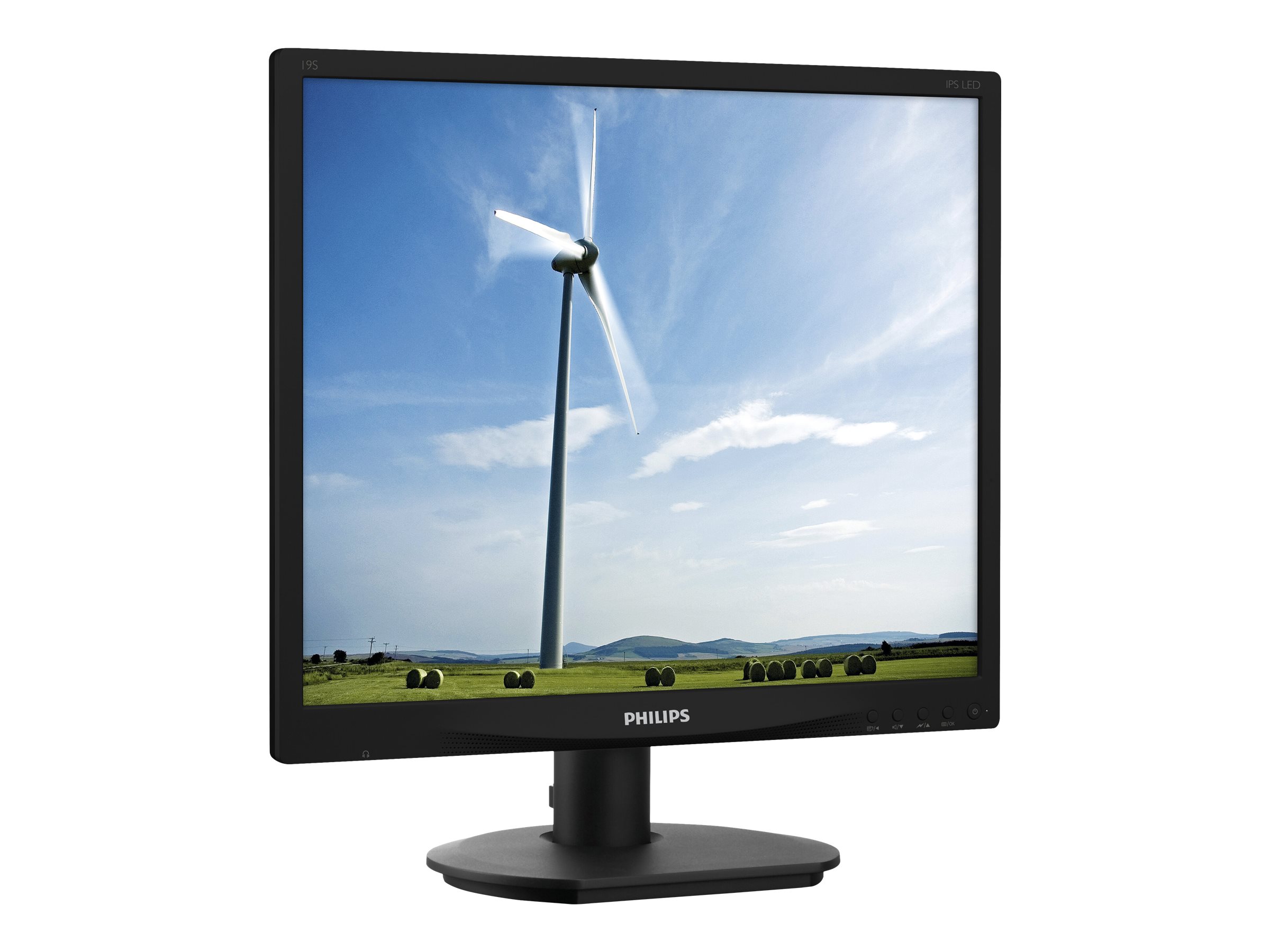 Philips S-line 19S4QAB - Écran LED - 19" - 1280 x 1024 @ 60 Hz - IPS - 250 cd/m² - 1000:1 - 5 ms - DVI-D, VGA - haut-parleurs - noir texturé - 19S4QAB/00 - Écrans d'ordinateur