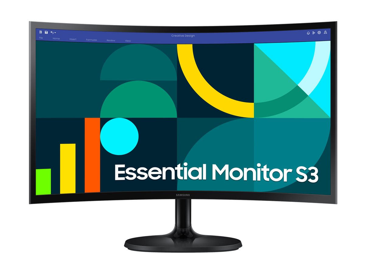 Samsung S24D360GAU - S36GD Series - écran LED - incurvé - 24" - 1920 x 1080 Full HD (1080p) @ 100 Hz - VA - 250 cd/m² - 3000:1 - 4 ms - HDMI, VGA - noir - LS24D360GAUXEN - Écrans d'ordinateur