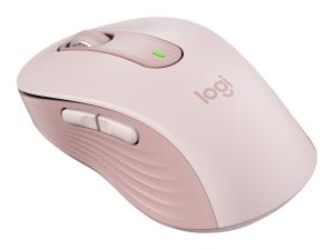 Logitech Signature M650 - Souris - optique - 5 boutons - sans fil - Bluetooth, 2.4 GHz - récepteur USB Logitech Logi Bolt - rose - 910-006254 - Souris