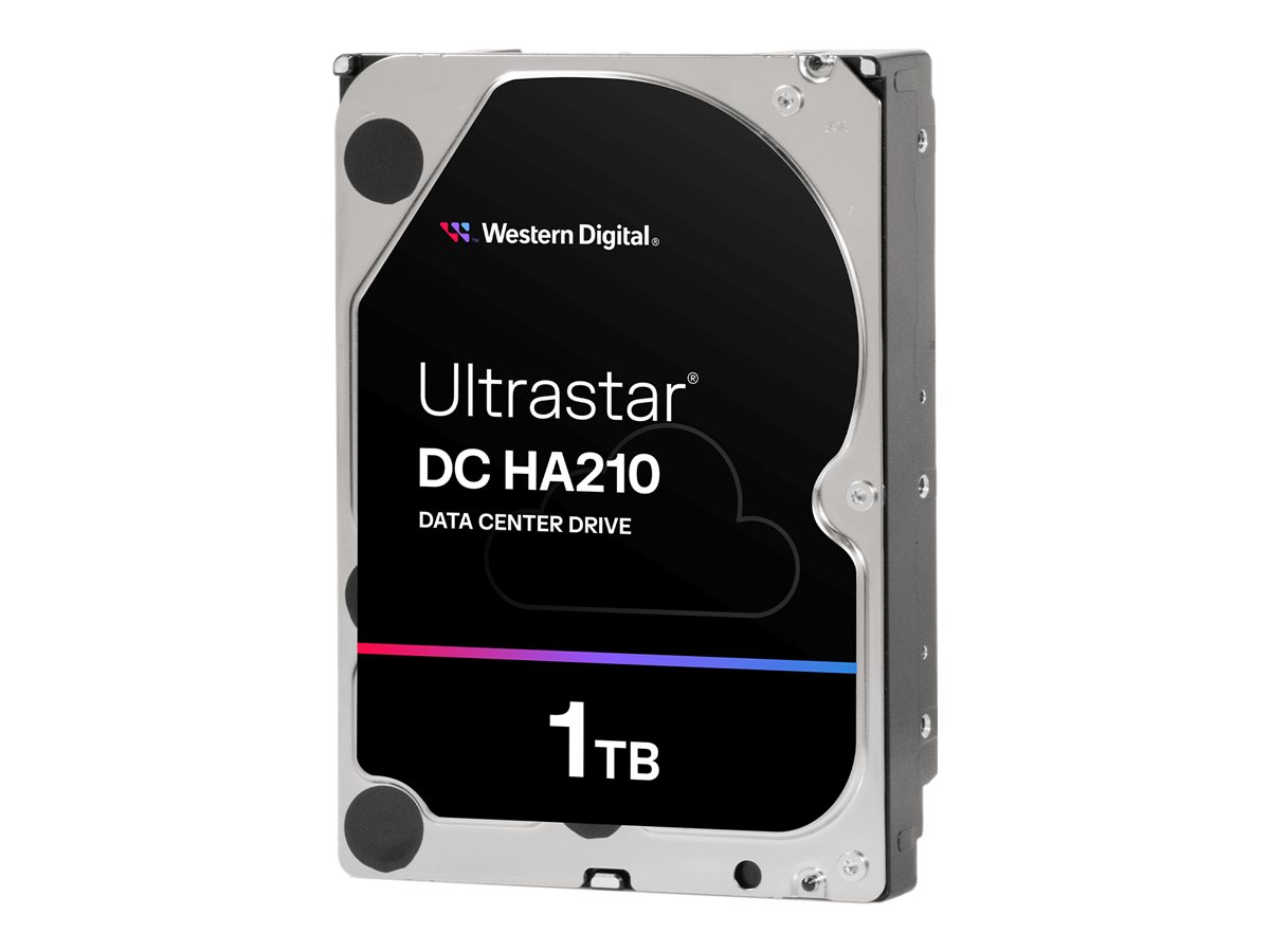WD Ultrastar DC HA210 HUS722T1TALA604 - Disque dur - 1 To - interne - 3.5" - SATA 6Gb/s - 7200 tours/min - mémoire tampon : 128 Mo - 1W10001 - Disques durs internes