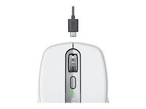 Logitech MX Anywhere 3 pour Mac - Souris - laser - 6 boutons - sans fil - Bluetooth - récepteur sans fil USB - gris pâle - 910-005991 - Souris