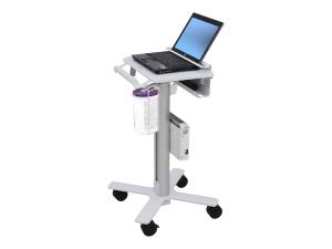 Ergotron - Chariot - service léger - pour ordinateur portable/scanner de codes-barres - médical - acier - blanc, aluminium - Taille d'écran : jusqu'à 17 pouces - SV10-1100-0 - Accessoires pour scanner