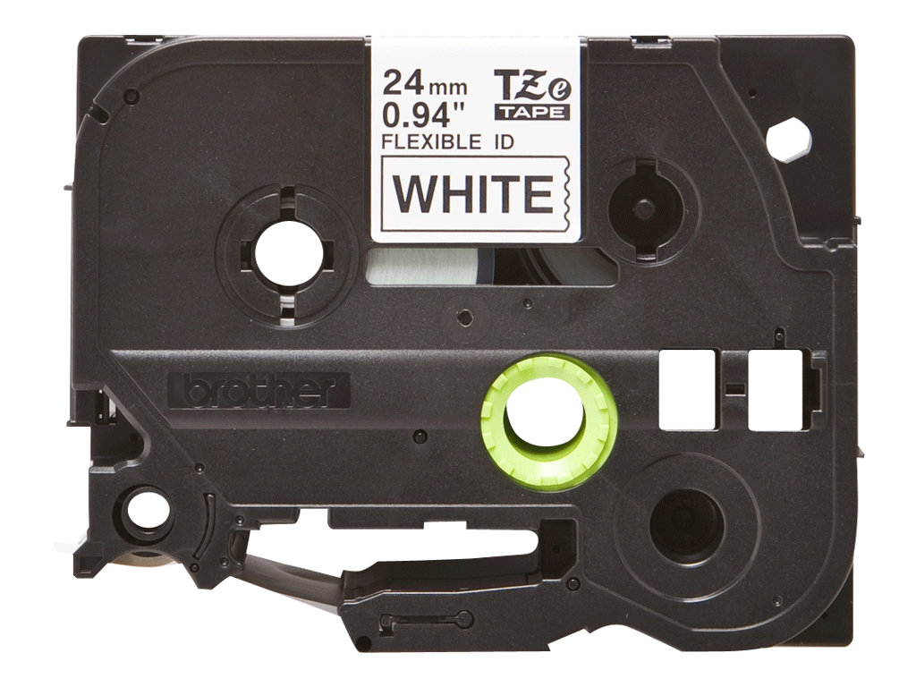 Brother TZe-FX251 - Adhésif - noir sur blanc - Rouleau (2,4 cm x 8 m) 1 cassette(s) ruban ID flexible - pour Brother PT-D600; P-Touch PT-3600, D610, D800, E550, P750, P900, P950; P-Touch EDGE PT-P750 - TZEFX251 - Rouleaux de papier