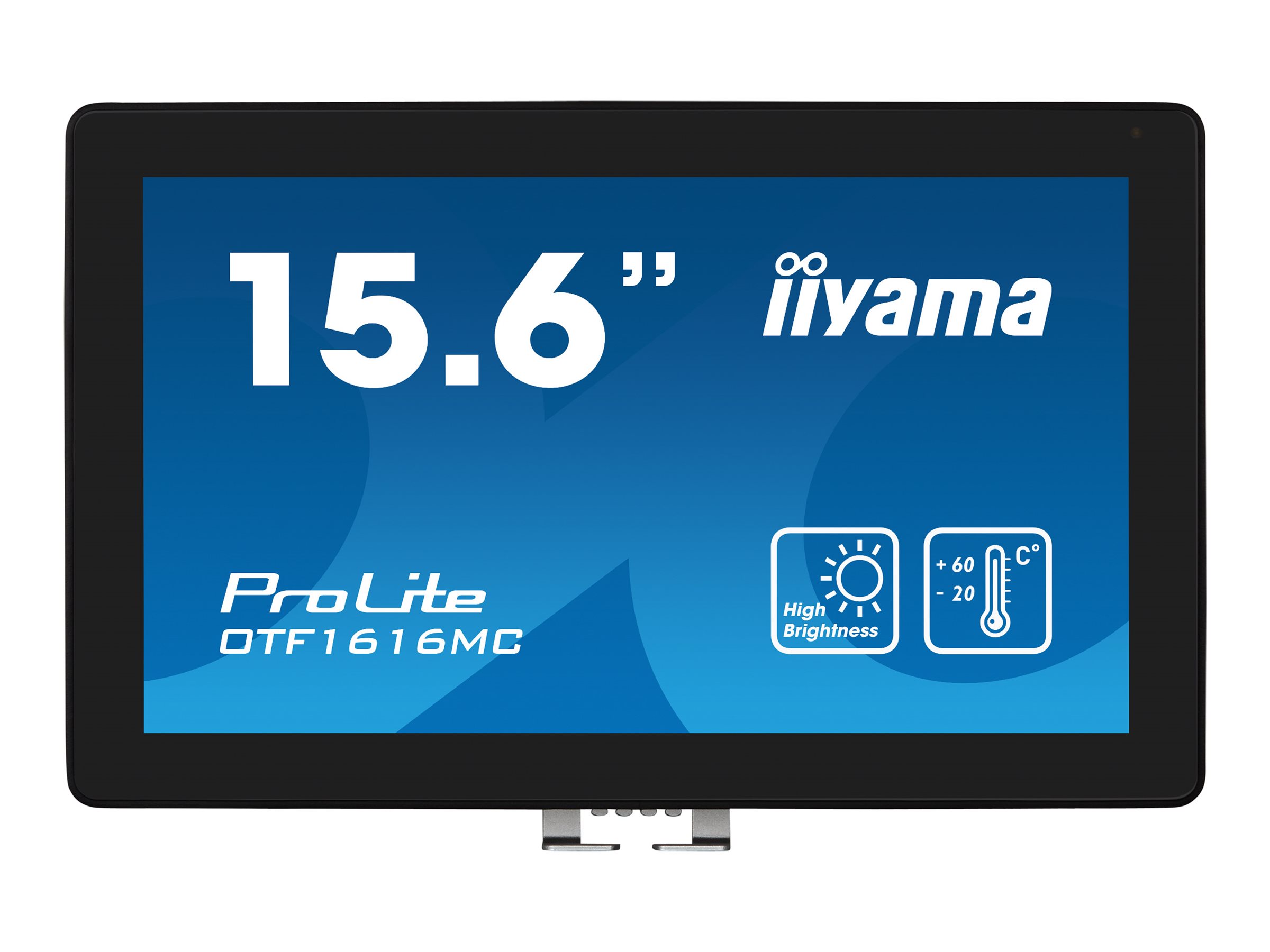 iiyama ProLite OTF1616MC-B1 - Écran LED - 15.6" - cadre ouvert - écran tactile - 1920 x 1080 Full HD (1080p) @ 60 Hz - VA - 1100 cd/m² - 800:1 - 25 ms - HDMI, VGA, DisplayPort - noir - OTF1616MC-B1 - Écrans d'ordinateur