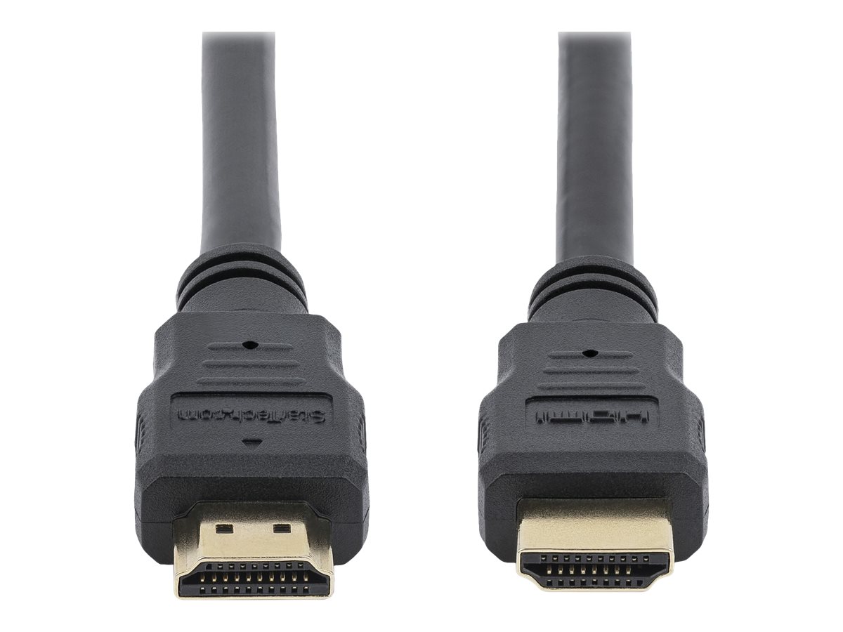 StarTech.com Câble HDMI haute vitesse Ultra HD 4K x 2K de 50cm - Cordon HDMI vers HDMI - Mâle / Mâle - Noir - Plaqués or - Câble HDMI - HDMI mâle pour HDMI mâle - 50 cm - blindé - noir - HDMM50CM - Accessoires pour systèmes audio domestiques