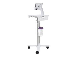 Ergotron Tablet Cart, SV10 - Chariot - pour tablette / clavier - médical - métal - blanc, aluminium - Taille d'écran : jusqu'à 12 po - Conformité TAA - SV10-1400-0 - Accessoires pour ordinateur portable et tablette