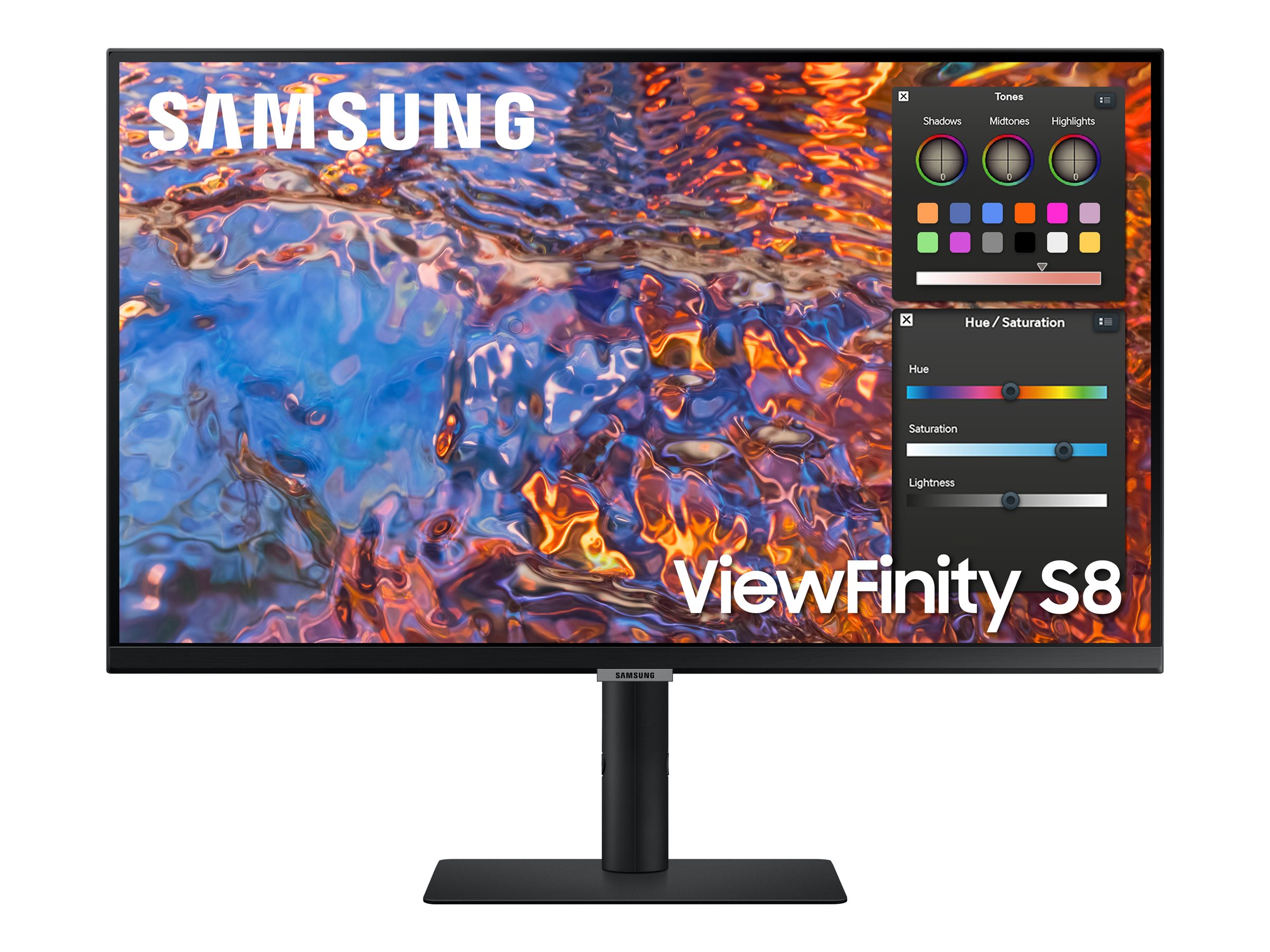 Samsung ViewFinity S8 S27B800PXP - S80PB Series - écran LED - 27" - 3840 x 2160 4K @ 60 Hz - IPS - 350 cd/m² - 1000:1 - DisplayHDR 400 - 5 ms - HDMI, DisplayPort, USB-C - noir - LS27B800PXPXEN - Écrans d'ordinateur