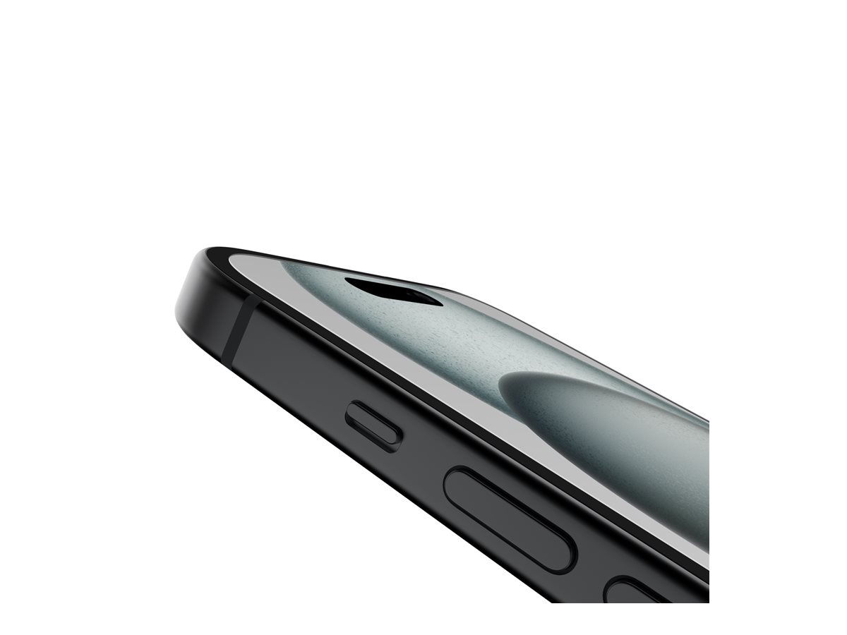 Belkin - Protection d'écran pour téléphone portable - traité - verre - pour Apple iPhone 15 - OVA135ZZ - Accessoires pour téléphone portable