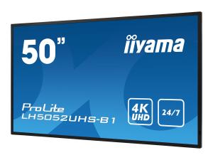 iiyama ProLite LH5052UHS-B1 - Classe de diagonale 50" (49.5" visualisable) écran LCD rétro-éclairé par LED - signalisation numérique - Android - 4K UHD (2160p) 3840 x 2160 - noir mat - LH5052UHS-B1 - Écrans de signalisation numérique
