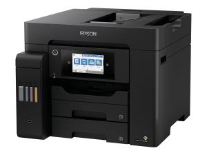 Epson EcoTank ET-5800 - Imprimante multifonctions - couleur - jet d'encre - A4 (210 x 297 mm) (original) - A4 (support) - jusqu'à 25 ppm (impression) - 550 feuilles - 33.6 Kbits/s - USB 2.0, LAN, Wi-Fi(ac) - noir - C11CJ30401 - Imprimantes multifonctions