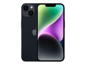 Apple iPhone 14 Plus - 5G smartphone - double SIM / Mémoire interne 256 Go - écran OEL - 6.7" - 2778 x 1284 pixels - 2x caméras arrière 12 MP, 12 MP - front camera 12 MP - noir minuit - MQ533ZD/A - iPhone