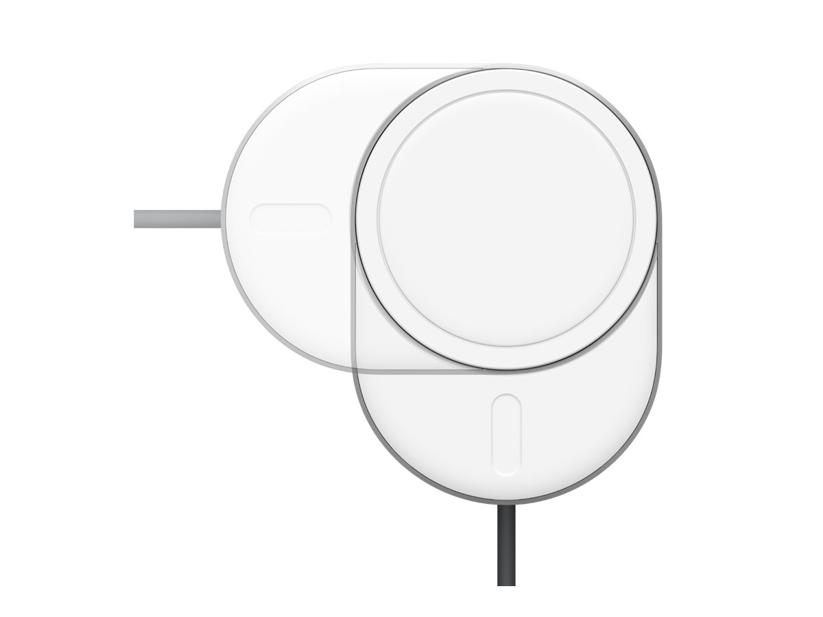 Belkin - Support de chargement sans fil de voiture - magnétique avec Qi2 + adaptateur d'alimentation de voiture - 15 Watt - Fast Charge - gris - WIC008BTGR-V2 - Batteries et adaptateurs d'alimentation pour téléphone cellulaire