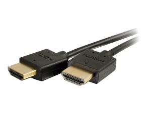 C2G 2ft 4K HDMI Cable - Ultra Flexible Cable with Low Profile Connectors - Câble HDMI - HDMI mâle pour HDMI mâle - 61 cm - double blindage - noir - 41362 - Câbles HDMI