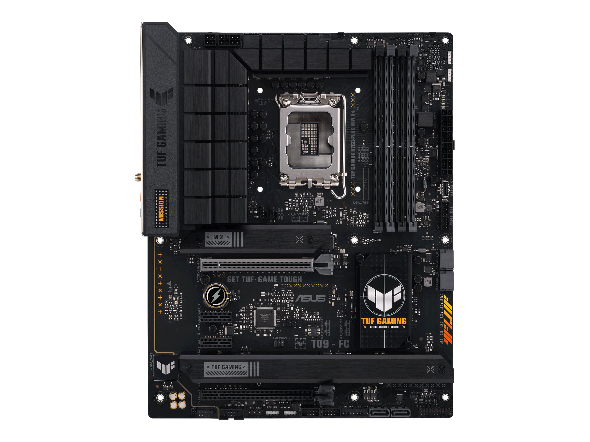 ASUS TUF GAMING B760-PLUS WIFI D4 - Carte-mère - ATX - Socket LGA1700 - B760 Chipset - USB 3.2 Gen 1, USB 3.2 Gen 2, USB-C 3.2 Gen 2x2 - 2.5 Gigabit LAN, Wi-Fi 6, Bluetooth - carte graphique embarquée (unité centrale requise) - audio HD (8 canaux) - 90MB1DF0-M1EAY0 - Cartes mères (pour processeurs Intel)