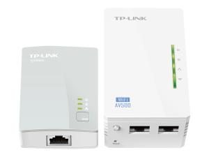 TP-Link TL-WPA4220KIT AV500 2-Port Wifi Powerline Adapter Starter Kit - - kit d'adaptation pour courant porteur - - HomePlug AV (HPAV) - Wi-Fi - Branchement mural - TL-WPA4220KIT - Passerelles et routeurs SOHO