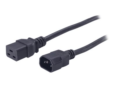 APC - Câble d'alimentation - IEC 60320 C19 pour IEC 60320 C14 - 2 m - noir - pour P/N: SCL500RMI1UC, SCL500RMI1UNC, SMTL750RMI2UC, SRT1500RMXLI, SRT1500XLI, SRT2200XLI-KR - AP9878 - Câbles d'alimentation