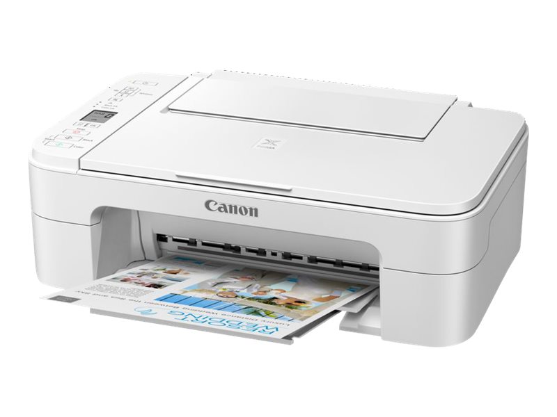 Canon PIXMA TS3351 - Imprimante multifonctions - couleur - jet d'encre - 216 x 297 mm (original) - A4/Legal (support) - jusqu'à 7.7 ipm (impression) - 60 feuilles - USB 2.0, Wi-Fi(n) - blanc - 3771C026 - Imprimantes multifonctions