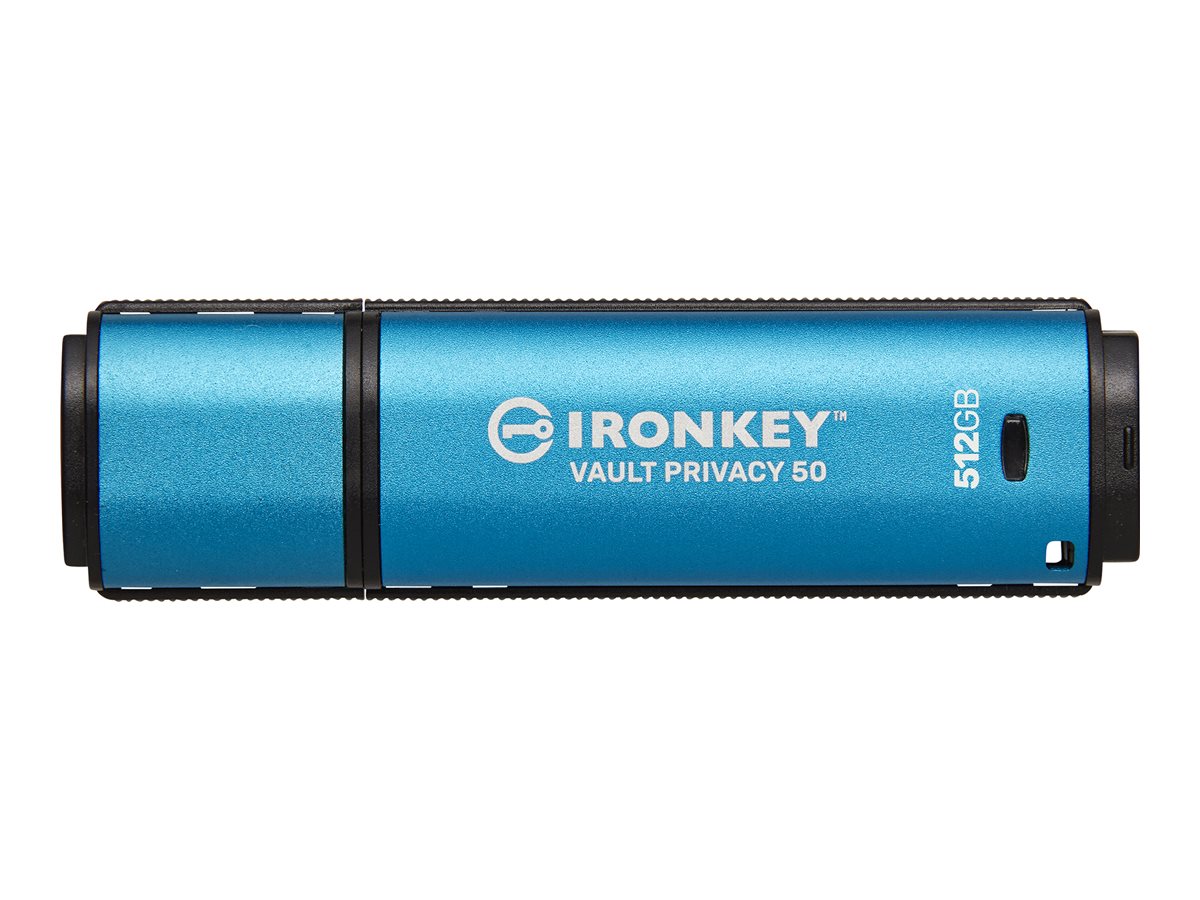 Kingston IronKey Vault Privacy 50 Series - Clé USB - 512 Go - USB 3.2 Gen 1 - IKVP50/512GB - Lecteurs flash