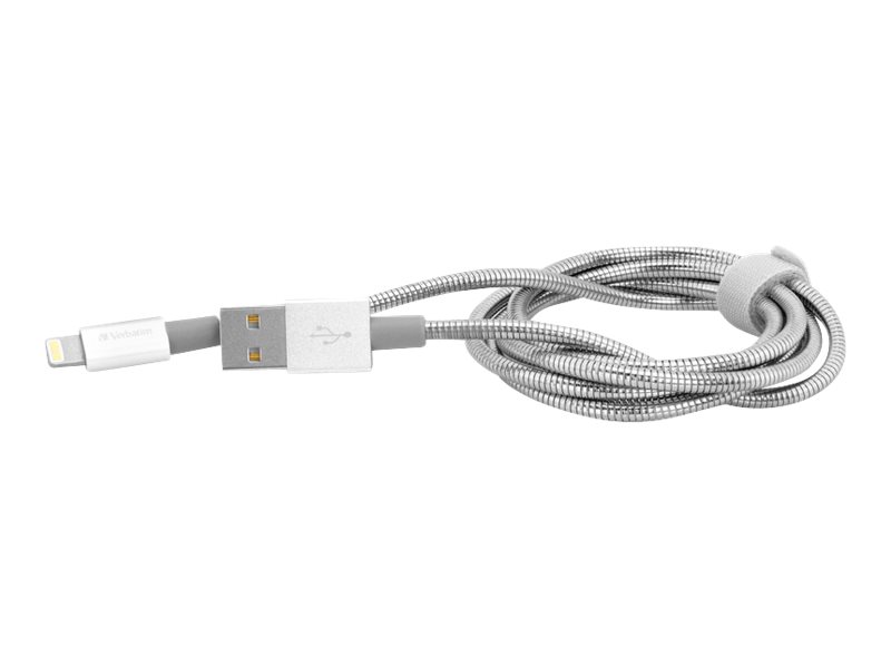 Verbatim Sync & Charge - Le kit câble - Lightning mâle mâle - 1 m - argent - 48872 - Câbles spéciaux
