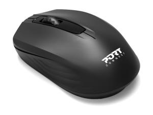 PORT Connect - Souris - droitiers et gauchers - optique - 3 boutons - sans fil - 2.4 GHz - récepteur sans fil USB - Pour la vente au détail - 900508 - Souris