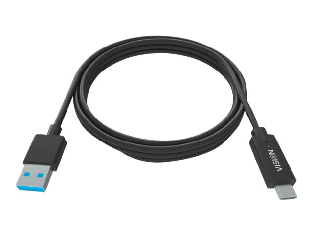 Vision Professional - Câble USB - USB type A (M) pour 24 pin USB-C (M) - USB 3.1 - 2 m - noir - TC 2MUSBCA/BL - Câbles USB