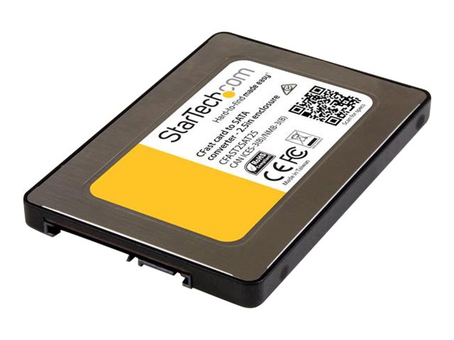 StarTech.com Adaptateur carte CFast vers SATA avec boîtier de 2,5" - Convertisseur carte mémoire CFast - SATA III 6 Gb/s - Contrôleur de stockage - 1 Canal - CFast Card - SATA 6Gb/s - noir, argent - pour P/N: BRACKET125PT, BRACKET125PTP, BRACKET225PT, BRACKET425F - CFAST2SAT25 - Adaptateurs de stockage