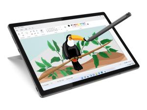 Lenovo IdeaPad Duet 5 12IRU8 83B3 - Tablette - avec clavier détachable - Intel Core i5 - 1335U / jusqu'à 4.6 GHz - Win 11 Pro - Carte graphique Intel Iris Xe - 8 Go RAM - 256 Go SSD NVMe - 12.4" LTPS écran tactile 2560 x 1600 (2,5 K) - Wi-Fi 6E, Bluetooth - gris orage - clavier : Français - 83B3005PFR - Ordinateurs portables