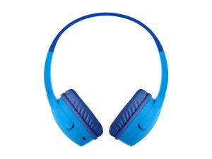 Belkin SoundForm Mini - Écouteurs avec micro - sur-oreille - Bluetooth - sans fil - jack 3,5mm - bleu - AUD002BTBL - Écouteurs