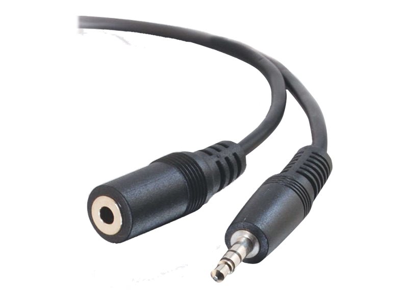 C2G - Rallonge de câble audio - mini-phone stereo 3.5 mm mâle pour mini-phone stereo 3.5 mm femelle - 2 m - blindé - moulé - 80092 - Accessoires pour systèmes audio domestiques