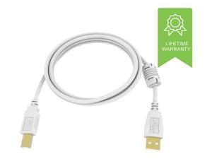 Vision Techconnect - Câble USB - USB type B (M) pour USB (M) - USB 2.0 - 1 m - blanc - TC 1MUSB - Câbles USB