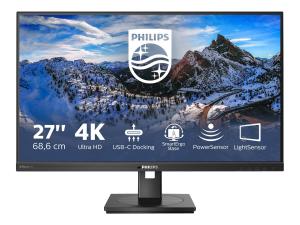 Philips P-line 279P1 - Écran LED - 27" (27" visualisable) - 3840 x 2160 4K @ 60 Hz - IPS - 350 cd/m² - 1000:1 - 4 ms - 2xHDMI, DisplayPort, USB-C - haut-parleurs - texture noire - 279P1/00 - Écrans d'ordinateur