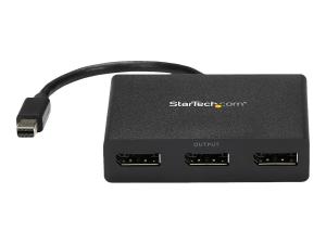 StarTech.com Splitter multi-écrans Mini DisplayPort vers 3x DisplayPort - Hub MST à 3 ports - Répartiteur Mini DP 1.2 vers 3x DP - Répartiteur video - 3 x DisplayPort - de bureau - AC 100/230 V - pour P/N: SVA5N3NEUA - MSTMDP123DP - Commutateurs KVM