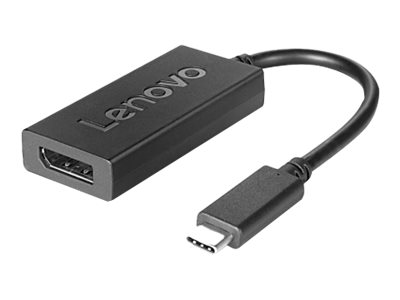 Lenovo - Adaptateur USB / DisplayPort - 24 pin USB-C (M) pour DisplayPort (F) - DisplayPort 1.2a - support 4K - pour ThinkBook 14s Yoga G2 IAP; ThinkCentre M75t Gen 2; ThinkPad T14s Gen 3; X1 Nano Gen 2 - 4X90Q93303 - Câbles USB