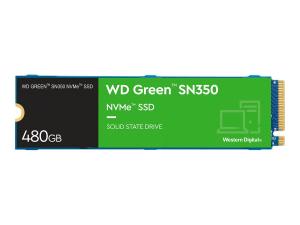 WD Green SN350 NVMe SSD WDS480G2G0C - SSD - 480 Go - interne - M.2 2280 - PCIe 3.0 x4 (NVMe) - WDS480G2G0C - Disques SSD