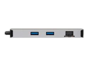 Tripp Lite USB-C Dock, Dual Display - 4K 60 Hz HDMI, USB 3.2 Gen 1, USB-A Hub, GbE, Memory Card, 100W PD Charging, Gray - Station d'accueil - USB-C - 2 x HDMI - 1GbE - U442-DOCK8G-GG - Stations d'accueil pour ordinateur portable